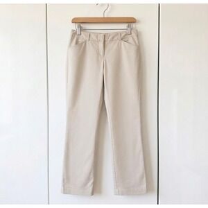 Theory Beige Tan Bootcut Trouser Pants Mid Rise Stretch Office Work Sz 10